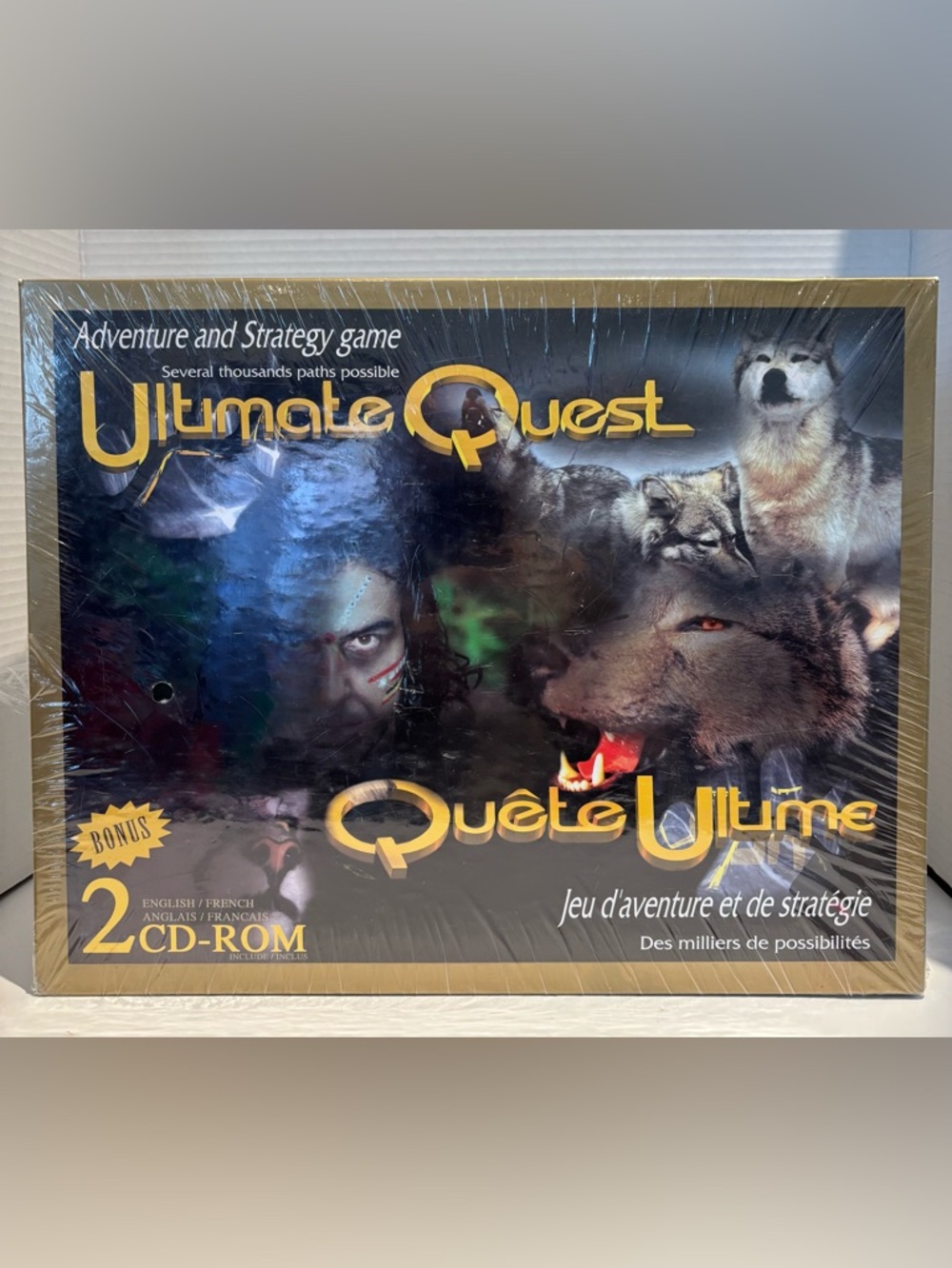 Vintage 1998 Ultimate Quest Board Game Adventure Strategy Game Bilingual Sealed
